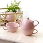 Rosa Keramik Pot & Cup Teekanne Set Für Frau