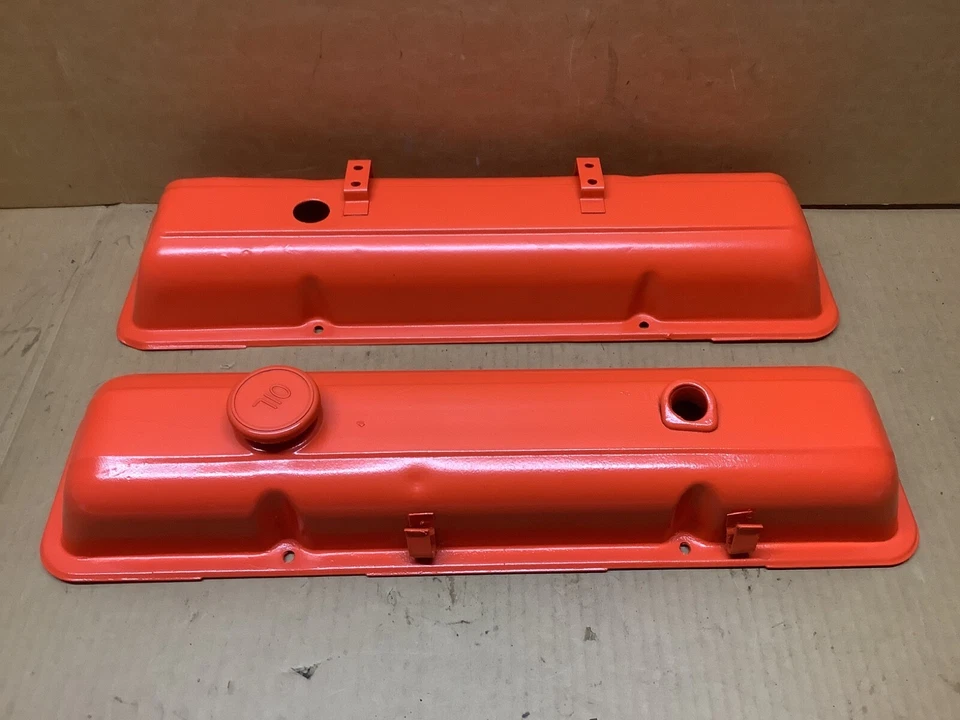 Cubiertas de válvula de bloque pequeño Chevy 327 350 283 Corvette Camaro CHEVELLE con goteros Foto 1 de 4