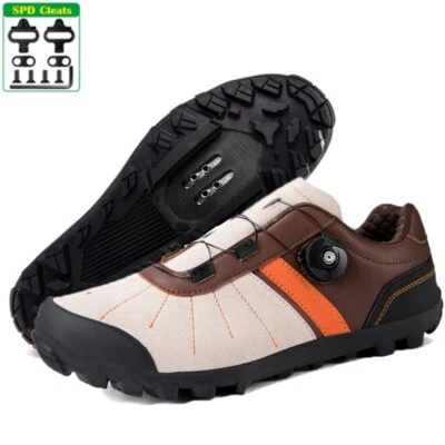 Велосипедные туфли для горного велосипеда с шипами SPD велосипедные кроссовки мужские дорожные велосипедные туфли на плоской подошве  - Изображение 1 из 4