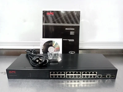 APC 24 Port 10/100 Ethernet Switch AP9224111 - Image 1 of 4