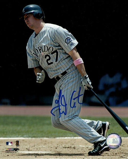 Foto autografiada/firmada de Garrett Atkins de los Colorado Rockies 8x10 10390 Foto 1 de 1