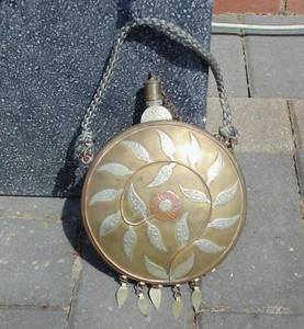 (#1466) Brass copper powder water flask (Pick up or post worldwide) - Picture 1 of 11