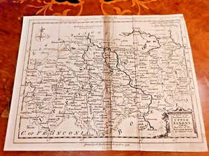 1756 Southern Part Upper Saxony Prussian Armies T Kitchin Baldwin Map London Map - Picture 1 of 1