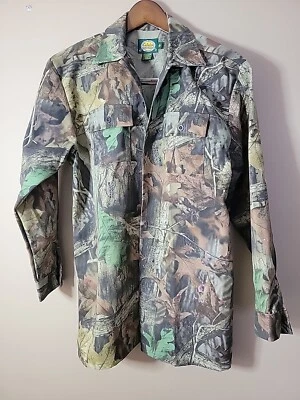 Camisa Camuflada Cabelas Para Hombres Talla 20 Manga Larga Dos Bolsillos en el Pecho Madera Advantage Foto 1 de 4