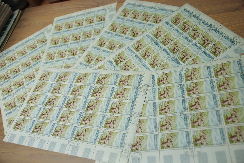 1960 Jares Megalithic Archaeological Landscape LAOS, 6 x Complete Sheet of 25 - Image 1 of 2