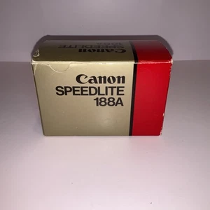 Canon Speedlite 188A Shoe Mount Flash w/ Box, Case, Manual & Receipt – Tested - Picture 1 of 11