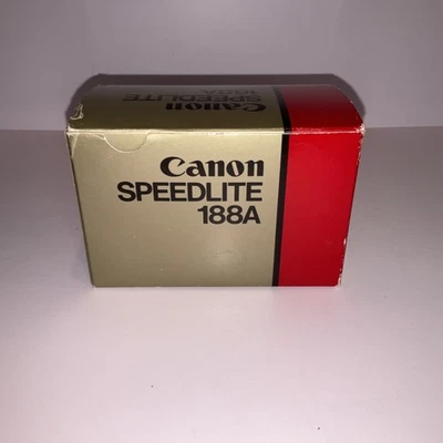 Canon Speedlite 188A Shoe Mount Flash w/ Box, Case, Manual & Receipt – Tested - Image 1 of 4