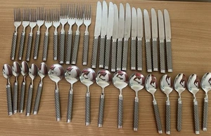 Laslo Mikasa Japan Stainless Flatware Braid 40 Pieces - Picture 1 of 7