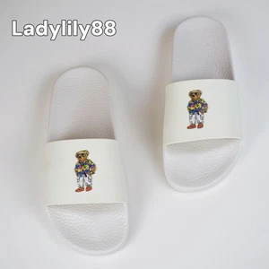 NWT Polo Ralph Lauren Polo Bear Slide Sandal Flip Flops Slipper - Picture 1 of 5