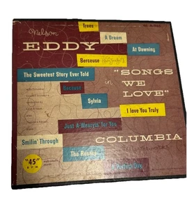 45 RPM Nelson Eddy Songs We Love Colombia Concert Orchestra 6 Records In Box - Picture 1 of 18