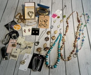 Bulk Jewelry Lot NEW Modern Mix WEARABLE Earrings, Charms, Necklace Most w/ tags - Picture 1 of 1