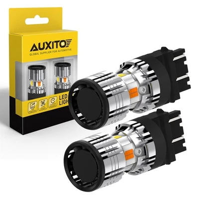 2/4PC 3157 3156 LED Turn Signal Light Bulbs Switchback 4157na 3457a White Amber - Image 1 of 4