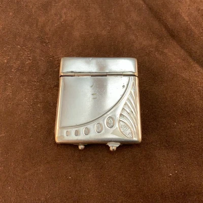 Bel étui boîte porte allumettes Métal argenté Art Nouveau WMF vers 1900 - Photo 1/4