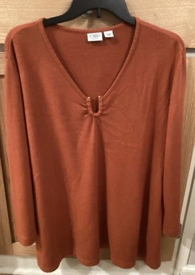 Blusa Pulôver Cato Laranja Manga Comprida Acrílico Tamanho 22/24 - Imagem 1 de 4