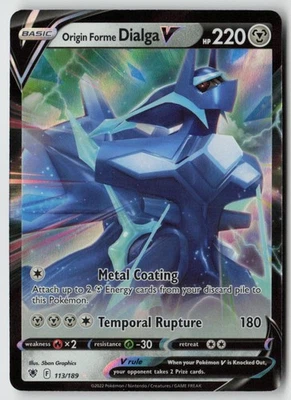 Origin Forme Dialga V - 113/189 - SWSH10: Astral Radiance Holofoil- PTCG - Image 1 of 2