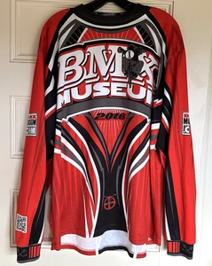 BMX Museum 2016 Racing Jersey Shirt Adult LG Integrated Elbow Pads Logo Red Used - Picture 1 of 10