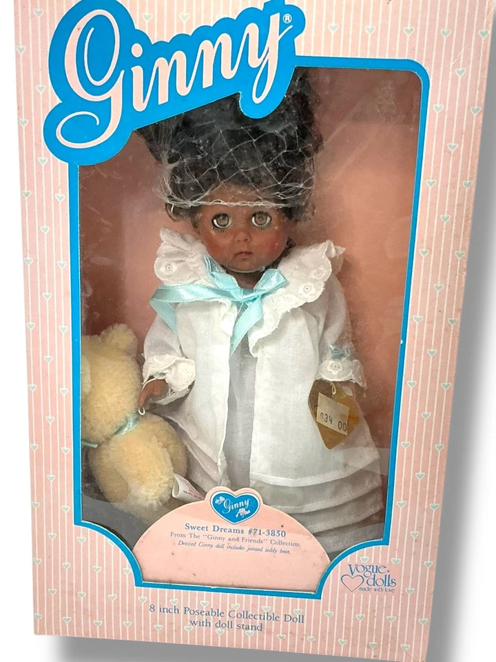 Muñeca Dakin Vogue Ginny 8” afroamericana con oso de peluche articulado ~ dulces sueños Foto 1 de 4