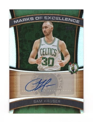 2025-26 Topps Basketball Sam Hauser #ME-SH Marks of Excellence Auto - Image 1 of 2