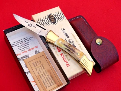 Cuchillo Case XX USA P197 LSSP 1979 (DIENTE DE TIBURÓN) Lockback como nuevo en caja Foto 1 de 4