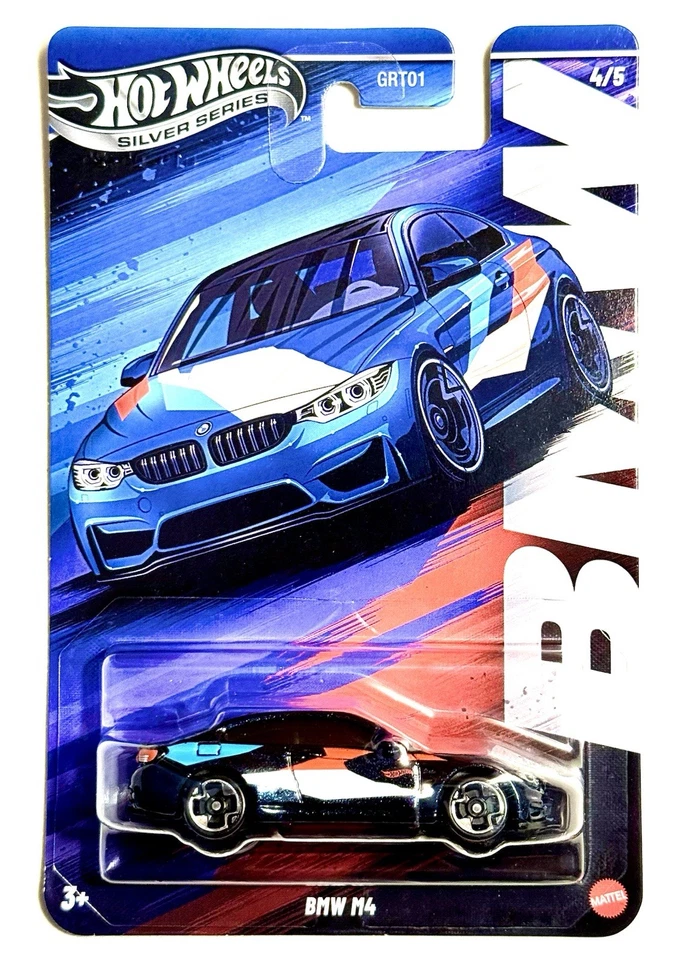 BMW M4 2025 Hot Wheels Silver Series 4/5 azul Foto 1 de 1