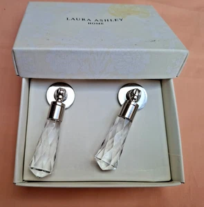 Laura Ashley cabinet drawer/cupboard handles - Crystal - Pair - Picture 1 of 5