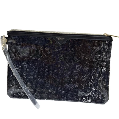 Bolso de viaje Victoria's Secret pequeño de encaje negro Foto 1 de 4