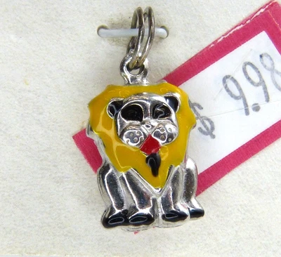 Dije León Danecraft Plata Esterlina y Esmalte Nuevo de Lote Antiguo Sin Usar Foto 1 de 3