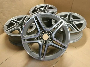 MERCEDES A CLASS W177 18" AMG ALLOY WHEEL RIMS SET GREY & CUT SET 4 GENUINE - Picture 1 of 10