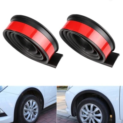 Car Fender Flares Wheel Eyebrow Arch Extension Moulding Trim Strip Protector Kit - Image 1 of 4