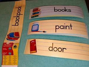 *30 Colorful School Classroom flashcards sz 2 1/2"x 10" NEW w/defects FREE SHIP - Picture 1 of 3