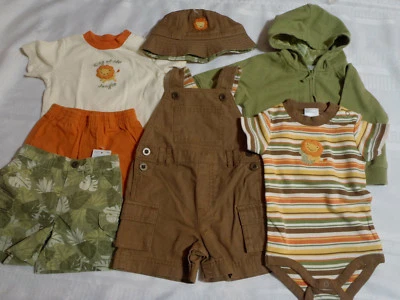 Gymboree Jungle Safari 3-6 Meses Sombrero Pantalones Cortos Body Top Mono Conjunto Nuevo con Etiquetas Foto 1 de 4
