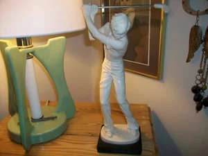 VINTAGE A.SANTINI SCULPTURE OF A GOLFER - Picture 1 of 6