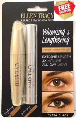 ELLEN TRACY Perfect Mascara Duo ~ 3X Voluminización y Alargamiento ~ Uso Todo el Día Foto 1 de 3