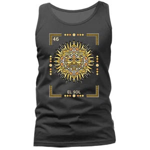 TARJETA DE LOTERÍA MEXICANA EL SOL GRÁFICO CAMISETA SIN MANGAS - Imagen 1 de 14