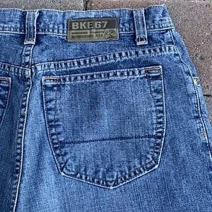 BKE 67 Buckle Mens Jeans 30x30 San Antonio Distressed Relaxed Fit Made in USA - Foto 1 di 8