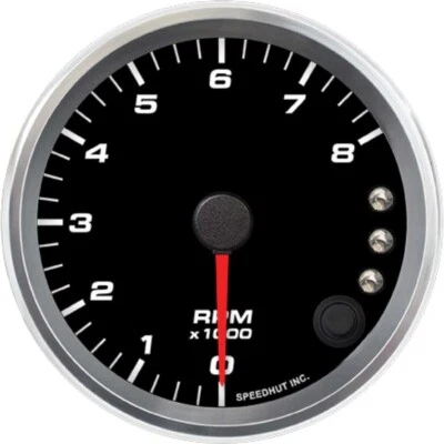 Speedhut 3-3/8" Tachometer 8K RPM Shift-light - Image 1 of 4