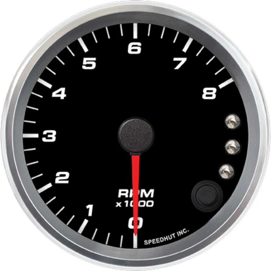 Speedhut 3-3/8" Tachometer 8K RPM Shift-light - Image 1 of 4