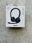 Logitech H390 Wired USB On-Ear Stereo Headphones with Mic Black PC Laptop
