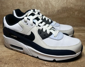Nike GS Air Max 90 Thunder Blue Phantom Grey Black Shoes Size 6.5 Youth - Picture 1 of 6