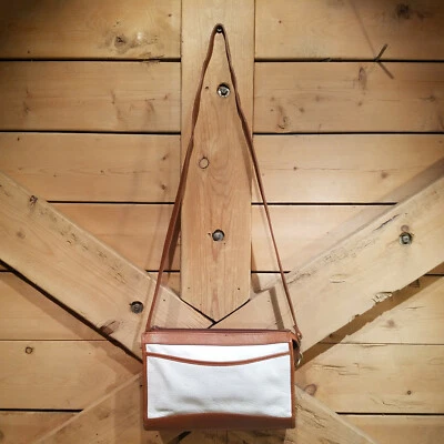 Leather Valerie Stevens Purse Two Tone White Brown Shoulder Bag 10"- Swanky Barn - Изображение 1 из 4