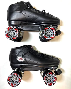 Riedell R3 Black Roller Skates Adult Size 9 Radar Cayman Wheels indoor/Outdoor - Picture 1 of 12