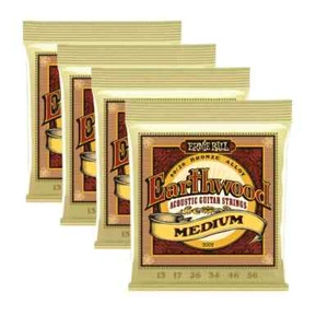 4 SETS Ernie Ball Earthwood 80/20 Bronze Acoustic Guitar Strings 13-56 Med. 2002 - Picture 1 of 9