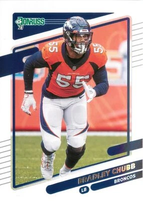 Bradley Chubb 2021 Donruss Football Base Card #182 Denver Broncos NFL Sports - Image 1 of 2