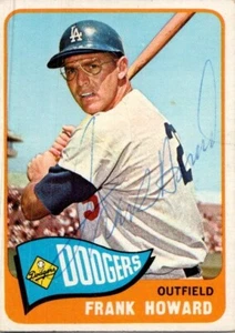1965 -Frank Howard- Topps Autograph/Signed/Auto Baseball Card #40 Dodgers - Picture 1 of 2