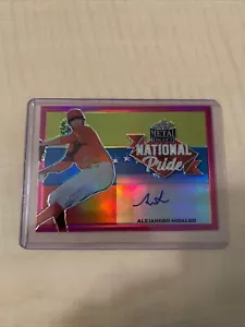 2021 Leaf Metal Draft NATIONAL PRIDE ALEJANDRO HIDALGO PINK AUTO 19/20 NP-AH1 - Picture 1 of 2