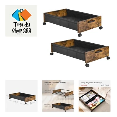 Almacenamiento debajo de la cama con ruedas, contenedores de almacenamiento de alta resistencia, caja de juguetes, más largo... Foto 1 de 4