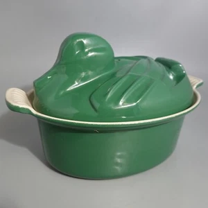 Le Creuset Terrine Canard Green Duck Cast Iron Enamel Dutch Oven Very Rare - Picture 1 of 13