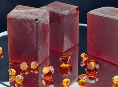 Faceting Rough - Nano Blocks  Sapphire Topaz Perid Green Garnet Red Gold Pink - Image 1 of 4