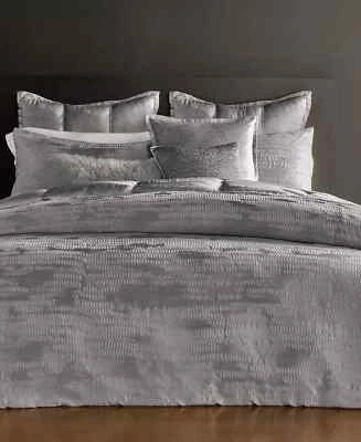 $450 DONNA KARAN Vapor Duvet Full/Queen One Piece Charcoal  - Image 1 of 4