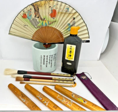  Sumi рисование китайские щетки большой маленький средний корейский держатель опоры чернила ручной вентилятор - Изображение 1 из 4